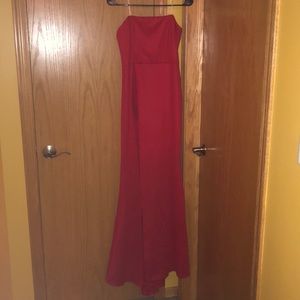 Red formal dress